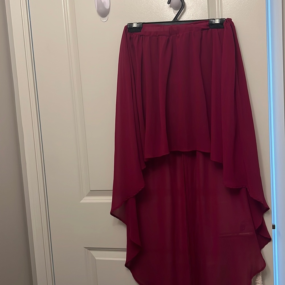 Maroon Lush Skirt